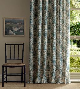 Persian Tulip Fabric by Morris & Co Teal