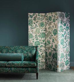Persian Voyage in Amersham Linen Fabric by Liberty Lapis