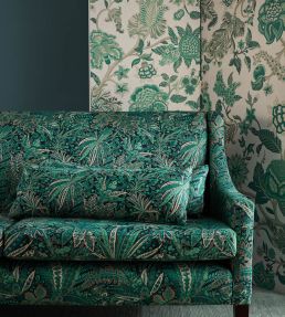 Persian Voyage in Amersham Linen Fabric by Liberty Lapis