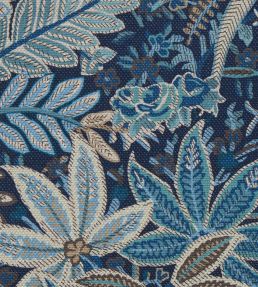 Persian Voyage in Amersham Linen Fabric by Liberty Lapis