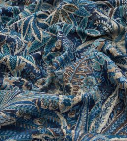 Persian Voyage in Amersham Linen Fabric by Liberty Lapis