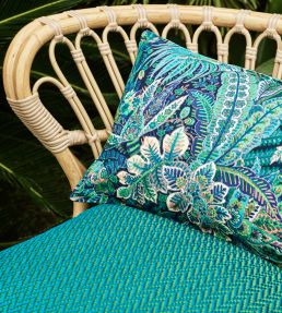 Persian Voyage in Majorelle Fabric by Liberty Palm Green