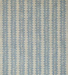 Petite Kitezh Weave Fabric by Volga Linen Delft Blue/Natural