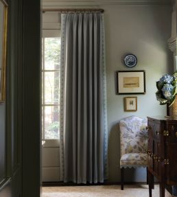 Peyton Embroidered Border Trimming by Samuel & Sons Cream