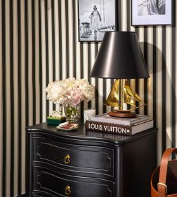 Piano Stripe Wallpaper by Scalamandre Endive