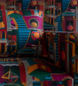 Piazza Degli Arlecchini Fabric by MINDTHEGAP Multi