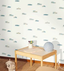 Pick Up Wallpaper by Caselio Bleu beige
