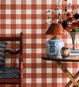 Picnic Wallpaper by Langelid Von Bromssen Brick Red
