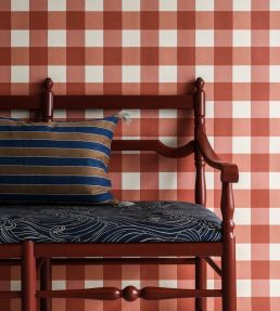 Picnic Wallpaper by Langelid Von Bromssen Brick Red