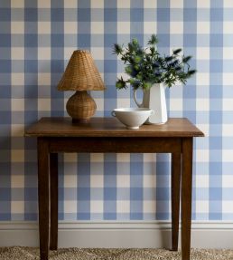 Picnic Wallpaper by Langelid Von Bromssen Faded Denim