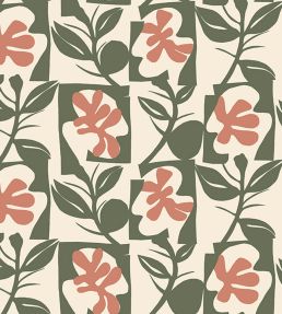 Pienet Naatit Wallpaper by Marimekko Green