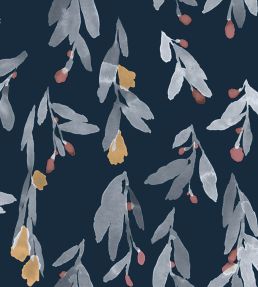 Pieni Hyhma Wallpaper by Marimekko Navy Blue
