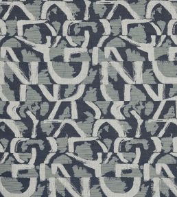 Piero Jacquard Fabric by Clarke & Clarke Ink
