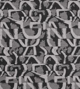 Piero Jacquard Fabric by Clarke & Clarke Noir