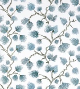 Pignoli Wallpaper by Scalamandre Teal
