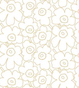 Piirto Unikko Wallpaper by Marimekko Yellow