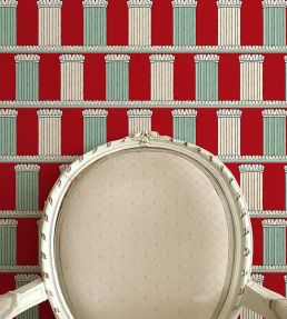Pillars Wallpaper by Ottoline Red
