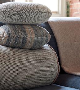 Pillow Weave Fabric by Ian Mankin Bluestone