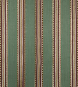 Pimlico Stripe Fabric by Morris & Co Teal/Mulberry