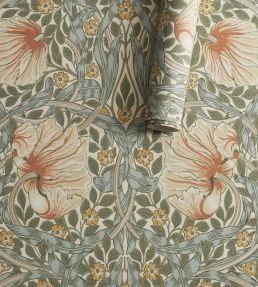 Pimpernel Wallpaper by Morris & Co Bayleaf/Chalk
