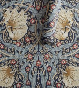 Pimpernel Wallpaper by Morris & Co Indigo/Hemp