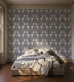 Pimpernel Wallpaper by Morris & Co Indigo/Hemp