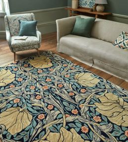 Morris & Co Pimpernel rug Indigo 28818140200-US Indigo