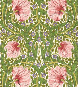 Pimpernel Wallpaper by Morris & Co Sap Green/Strawberry