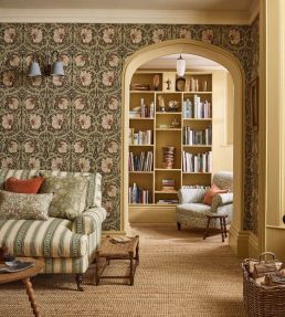 Pimpernel Wallpaper by Morris & Co Walnut/Sage