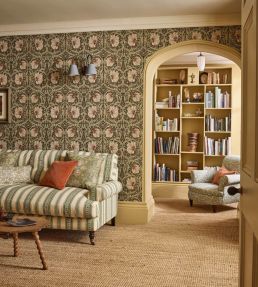 Pimpernel Wallpaper by Morris & Co Walnut/Sage