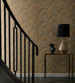 Pina de Indes Wallpaper by Zoffany Empire Grey