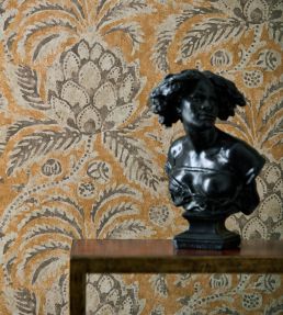 Pina de Indes Wallpaper by Zoffany Empire Grey