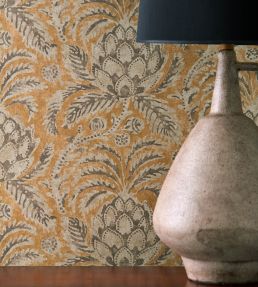 Pina de Indes Wallpaper by Zoffany Empire Grey