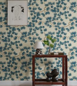 Pine Wallpaper by Sandberg Blue