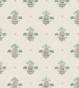 Pineapple Basket Fabric by Madeaux 01 Blue