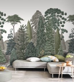 Pinede Mural by Casadeco Vert Pin
