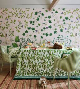 Pinetum Stripe Fabric by Sanderson Flax