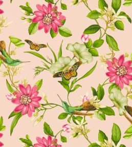 Pink Lotus Wallpaper by Clarke & Clarke Blush