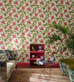 Pink Lotus Wallpaper by Clarke & Clarke Blush
