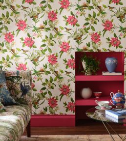 Pink Lotus Wallpaper by Clarke & Clarke Blush