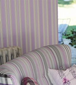 Pinstripe Wallpaper by Designers Guild Lapis