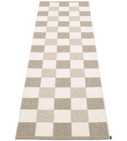 Pappelina Pix Runner rug Dark Linen/Vanilla/Linen PI9G724 Dark Linen/Vanilla/Linen