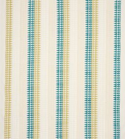 Pizaro Fabric by Jane Churchill Teal/Ochre