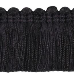 Plain Mat Moss Fringe 45mm Trimming by Houles Black