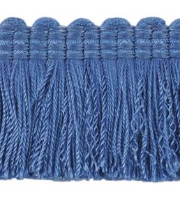 Plain Mat Moss Fringe 45mm Trimming by Houles Cerulean