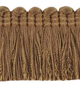 Plain Mat Moss Fringe 45mm Trimming by Houles Chocolate