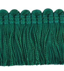 Plain Mat Moss Fringe 45mm Trimming by Houles Dark Forest