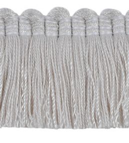 Plain Mat Moss Fringe 45mm Trimming by Houles Off White