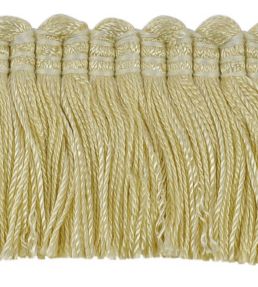 Plain Mat Moss Fringe 45mm Trimming by Houles Pastel Yellow