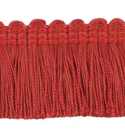 Plain Mat Moss Fringe 45mm Trimming by Houles Red